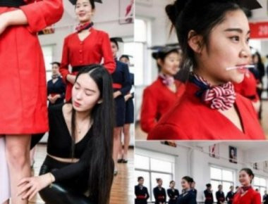 Η ακραία εκπαίδευση που περνάνε οι γυναίκες αεροσυνοδοί στην Κίνα... απλά «δεν υπάρχει»! (φωτό)